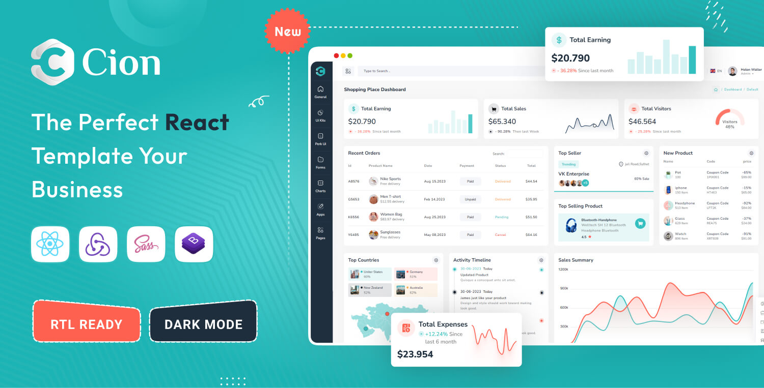 Cion - React JS Admin Dashboard Template product image